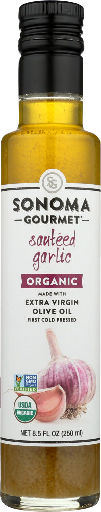 Sonoma Gourmet: Oil Olive Extra Virgin Garlic Organic, 8.5 Oz