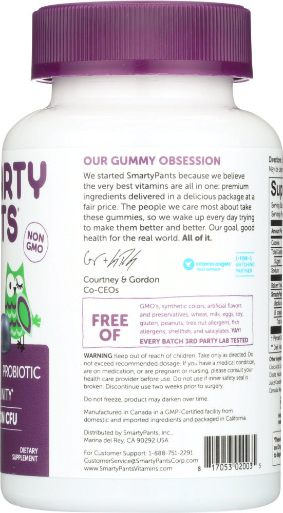 Smartypants: Probiotic Adult Blueberry, 60 Pc