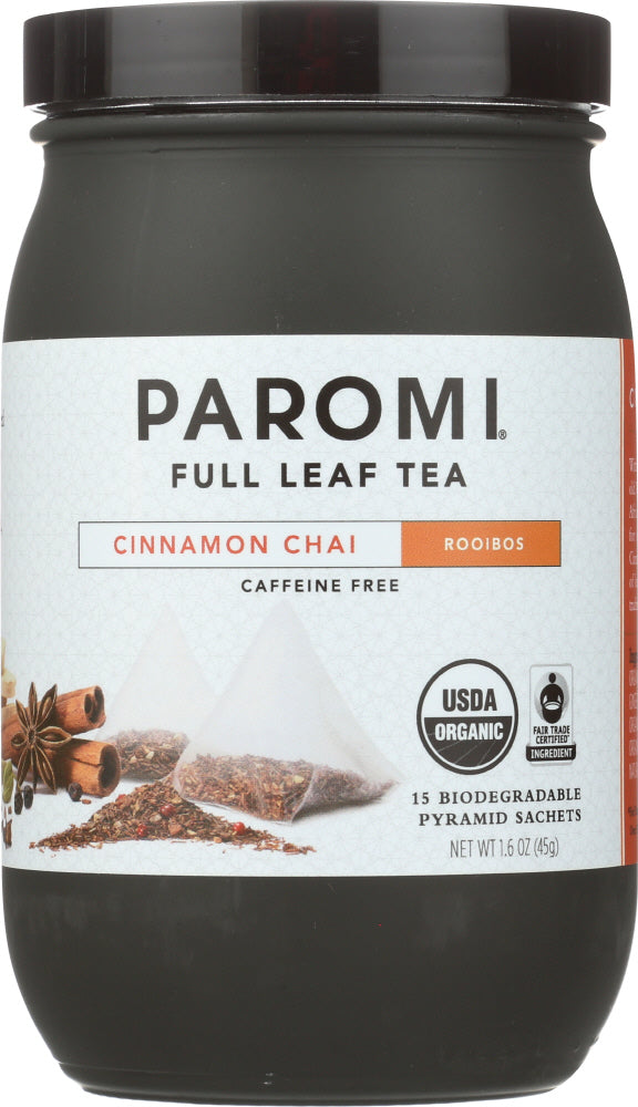 Paromi Tea: Tea Cinnamon Chai Organic, 15 Bg