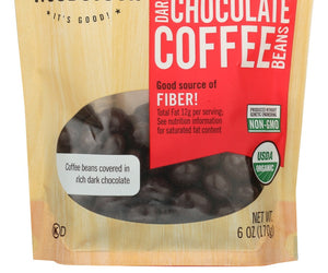 Woodstock: Organic Dark Chocolate Coffee Beans, 6 Oz