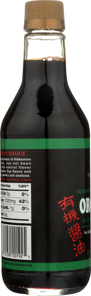 Kikkoman: Organic Soy Sauce, 15 Oz