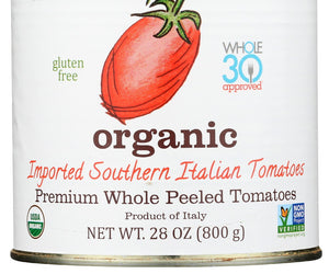 Organico Bello: Organic Premium Whole Peeled Tomatoes, 28 Oz
