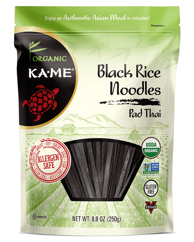 Ka·me: Black Rice Noodles Pad Thai, 8.80 Oz - RubertOrganics