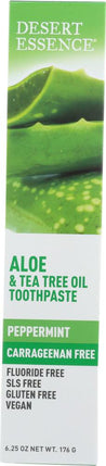 Desert Essence: Aloe And Tea Tree Oil Toothpaste, 6.25 Oz - RubertOrganics
