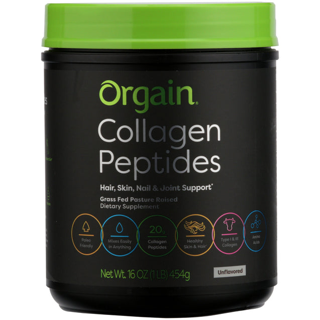 Orgain: Collagen Peptides Powder Organic Grass Fed, 1 Lb