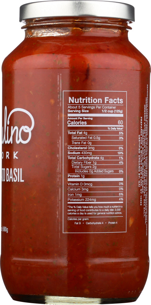 Il Mulino: Organic Tomato Basil Sauce, 24 Fo