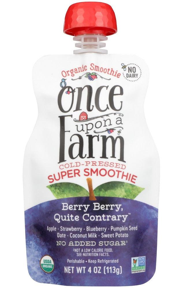 Once Upon A Farm: Berry Berry Quite Contrary Super Smoothie, 4 Oz - RubertOrganics