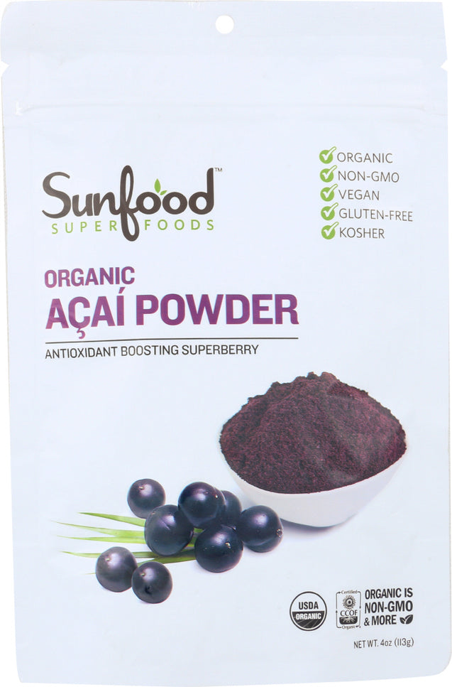 Sunfood Superfoods: Acai Powder Organic, 4 Oz