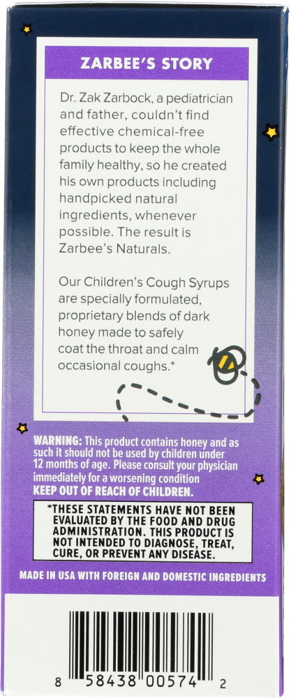 Zarbees: Syrup Cough Children's Nighttime Berry, 4 Fo