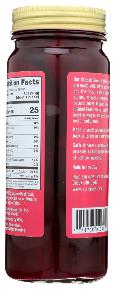 Safie: Beets Sweet Pickled Organic, 16 Oz