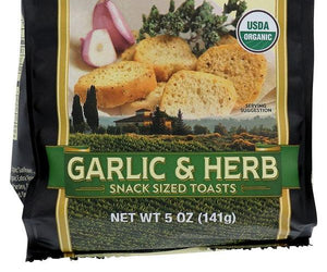 Alessi: Garlic And Herb Italian Organic Bruschette, 5 Oz - RubertOrganics