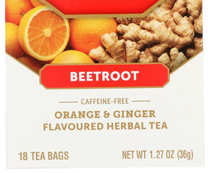 Twinings: Orange And Ginger Beetroot Nourish Tea, 18 Bg