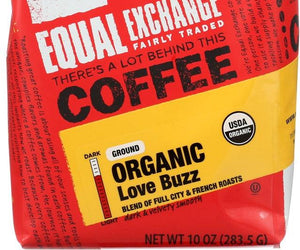 Equal Exchange: Organic Love Buzz Ground Coffee, 10 Oz - RubertOrganics