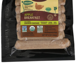 Bilinskis: Organic Apple Breakfast Chicken Sausage, 12 Oz