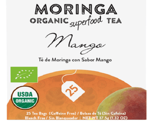 Miracle Tree: Organic Moringa Superfood Mango Tea, 25 Bg - RubertOrganics