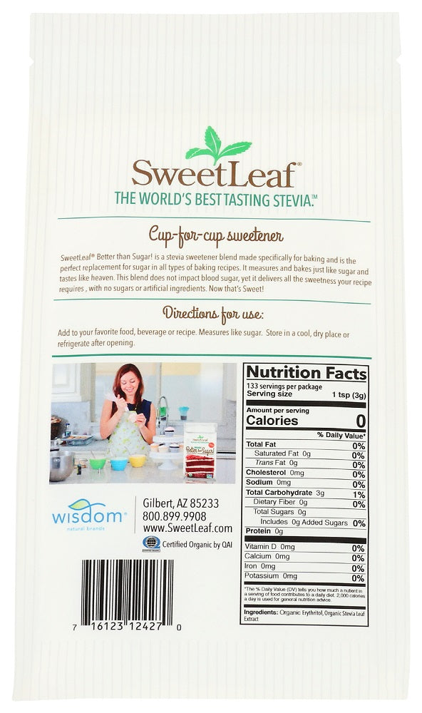 Sweetleaf: Better Than Sugar Organic Powdered Sweetener Frosting, 14 Oz