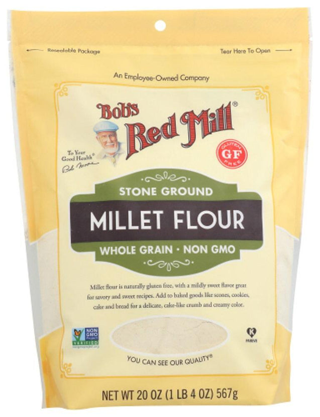 Bob's Red Mill: Stone Ground Millet Flour, 20 Oz - RubertOrganics