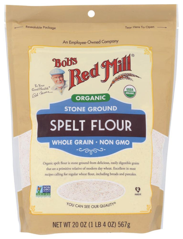 Bob's Red Mill: Organic Stone Ground Spelt Flour, 20 Oz - RubertOrganics