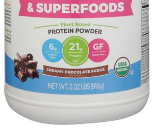 Orgain: Organic Protein & Superfoods Creamy Chocolate Fudge Powder, 2.02 Lb - RubertOrganics