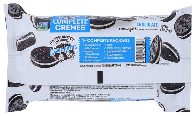 Lenny &amp; Larry's: The Complete Cremes Chocolate Protein Cookies, 8.60 Oz - RubertOrganics