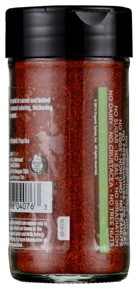 Spicely Organics: Seasoning Paprika Jar Organic, 1.7 Oz