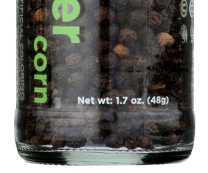 Spicely Organics: Seasoning Peppercorn Black Jar, 1.7 Oz