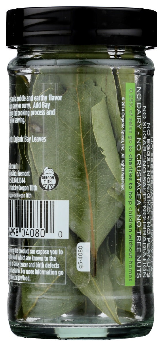 Spicely Organics: Spice Calf Bay Leaves Jar, 0.09 Oz