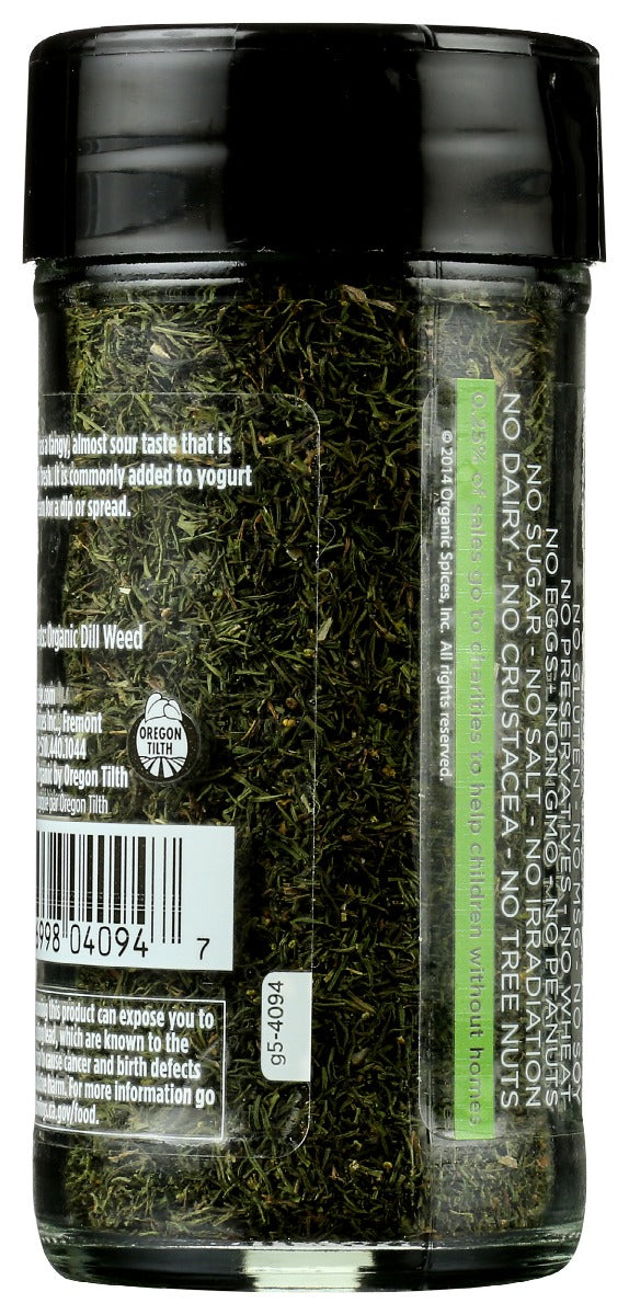 Spicely Organics: Spice Dill Weed Jar, 0.6 Oz