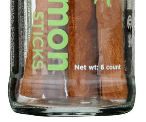 Spicely Organics: Spice Cinnamon Sticks Jar, 6 Pc
