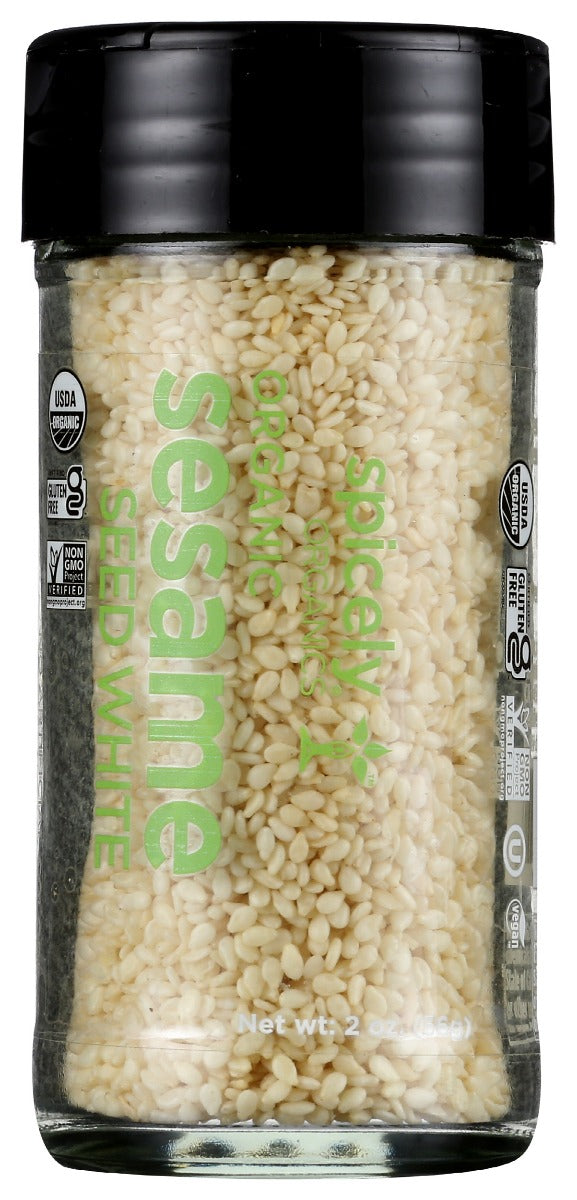 Spicely Organics: Spice Sesame Seed White Jar, 2 Oz