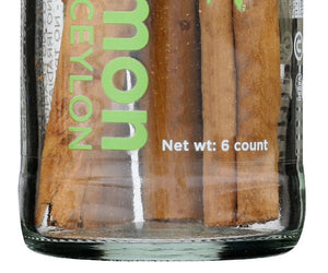 Spicely Organics: Spice Cinnamon Stick Ceylon Jar, 6 Pc