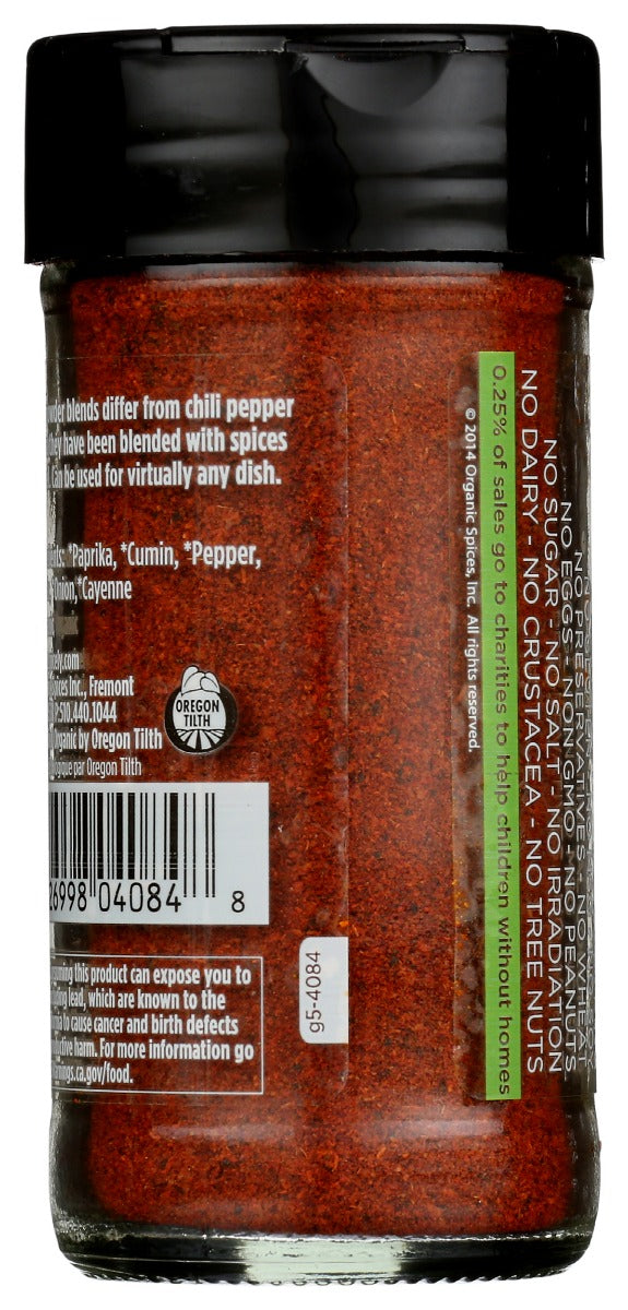 Spicely Organics: Spice Chili Powder Jar, 1.7 Oz