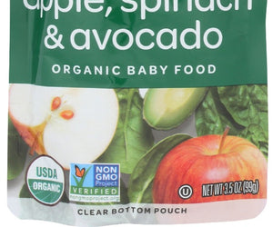 Plum Organics: Baby Food Apple Spinach Avocado S2, 3.5 Oz