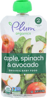 Plum Organics: Baby Food Apple Spinach Avocado S2, 3.5 Oz