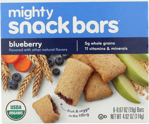 Plum Organics: Bar Mghty Snk Blueberry, 4.02 Oz