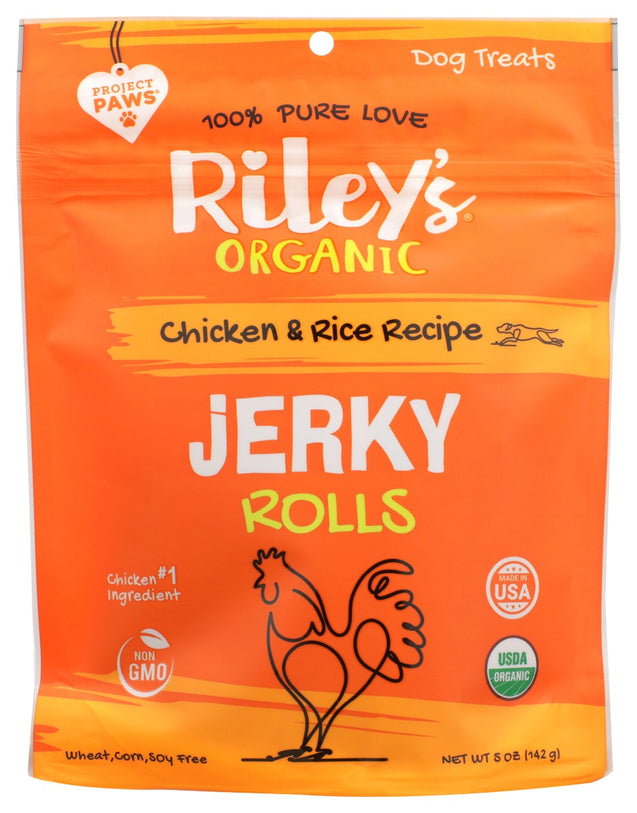 Rileys Organics: Organic Chicken And Rice Jerky Rolls, 5 Oz