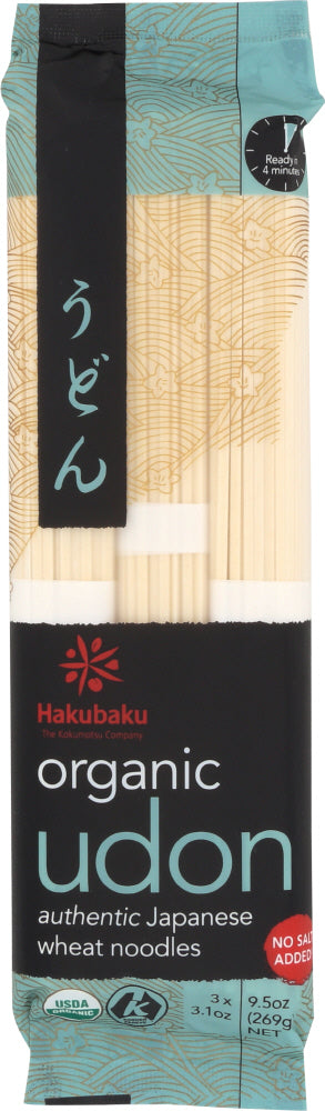 Hakubaku: Organic Wheat Noodles Udon, 9.5 Oz