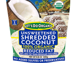 Lets Do Organics: 100% Organic Reduced Fat Shredded Coconut, 8.8 Oz