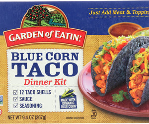 Garden Of Eatin: Taco Dinner Kit Blue Organic, 9.4 Oz