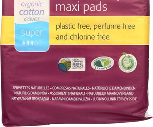 Natracare: Super Natural Maxi Pads, 12 Pc - RubertOrganics