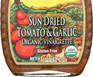 Organicville: Dressing Vinaigrette Sundried Tomato Garlic Organic, 8 Oz