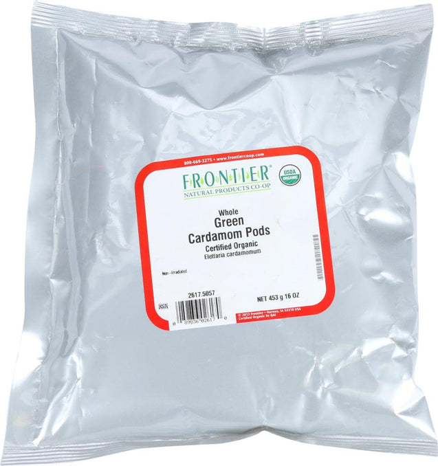Frontier Herb: Organic Cardamom Pods Green Whole, 16 Oz - RubertOrganics