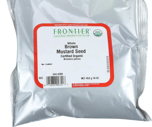 Frontier Herb: Brown Mustard Seed Whole Organic, 16 Oz - RubertOrganics