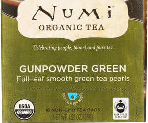 Numi Teas: Organic Gunpowder Green Tea, 18 Bg
