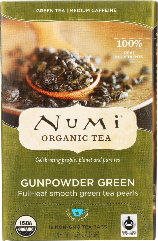 Numi Teas: Organic Gunpowder Green Tea, 18 Bg