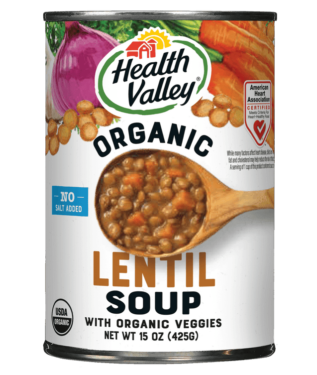 Health Valley: No Salt Organic Lentil Soup, 15 Oz - RubertOrganics