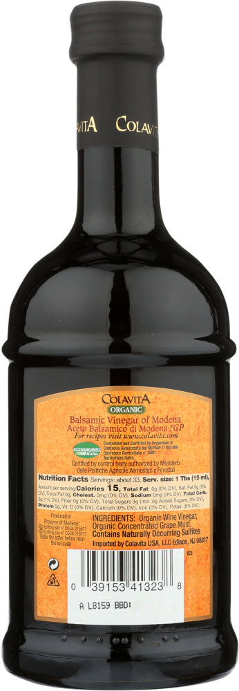 Colavita: Vinegar Balsamic Organic, 17 Oz