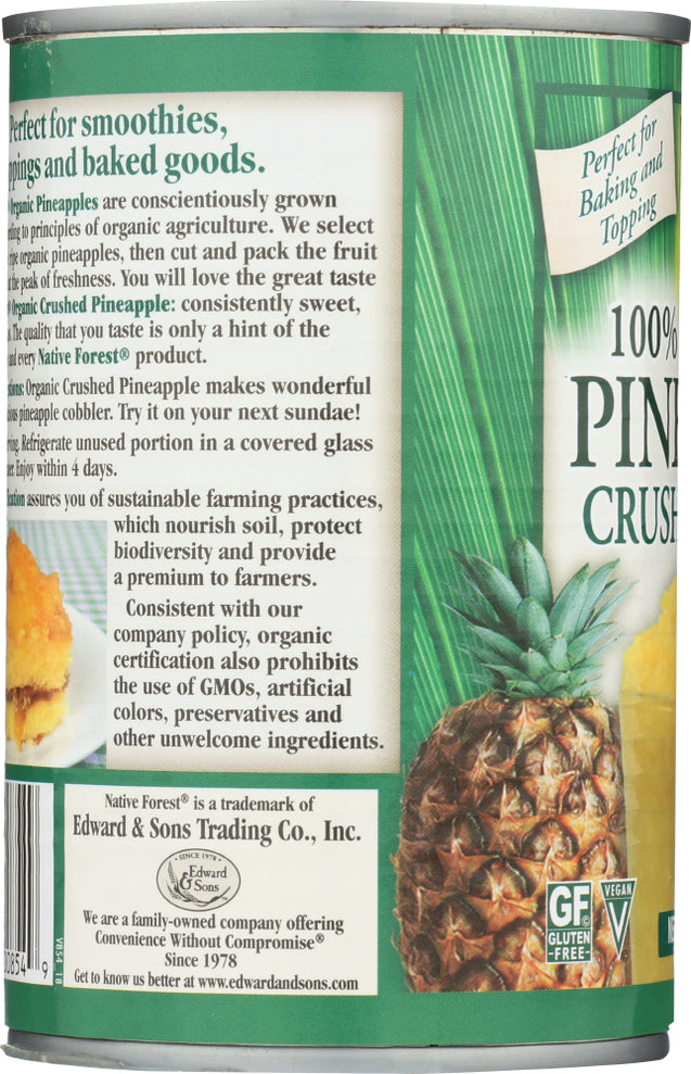 Native Forest: Organic Crushed Pineapple, 14 Oz