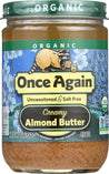 Once Again: Nut Butter Almond Smooth Organic, 16 Oz