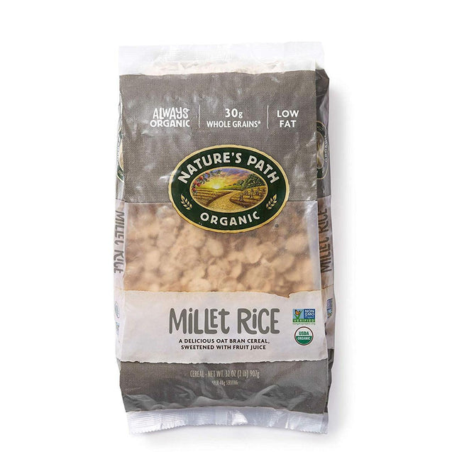 Natures Path: Millet Rice Flakes Cereal, 32 Oz - RubertOrganics